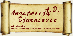 Anastasija Đurasović vizit kartica